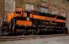 Color image of Great Northern diesel locomotive number 400, 1966. Photograph by Myron T. Gilbertson. 