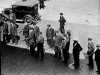 Black and white photograph of police with guns on a Minneapolis street during the strike, 1934.