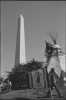 Tipi and AIM sign on the grounds of the Washington Monument