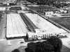 Black and white aerial photograph of the Thermo King Corporation campus in Bloomington as it appeared, c.1960.