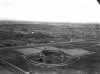 Black and white photograph of Metropolitan Stadium aerial, Bloomington, 1960. Photograph: Minneapolis Star Journal Tribune.