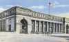 Color postcard showing the Great Northern Depot, Minneapolis, 1945.