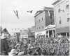 Black and white photograph of King Turkey Day Program, Worthington, Minnesota, ca. 1946.