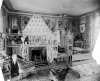 Black and white photograph of a bedroom during the occupancy of George Finch, Griggs House, 432 Summit Avenue, St. Paul, c.1884.