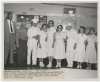 Twin Cities Arsenal cafeteria section head Oscar C. Howard and cafeteria employees, 1957. Industrial Relations Photographs, Twin Cities Army Ammunition Plant files, box 143.E.17.2F.,  Manuscripts Collection, Minnesota Historical Society.