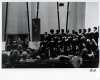 Black and white photograph of the black student chorus performing in Christ Chapel, [undated].