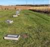 Gravestones awaiting installation outside Fergus Falls State Hospital