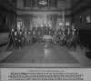 Black and white photograph of a Grand Army of the Republic meeting at the second state capitol, 1909.