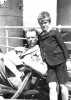 Black and white photograph of Sinclair Lewis and his son Wells, ca. 1925.