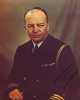 Color image of Harold Stassen in his U.S. Naval Reserve uniform, c. 1945.