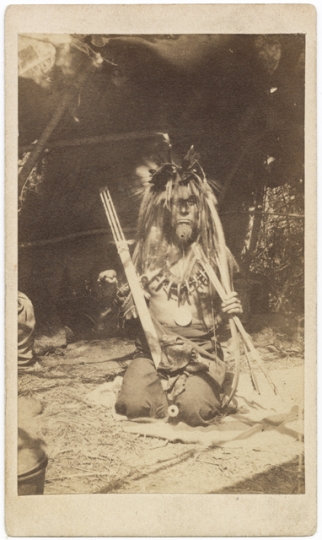 Black and white photograph of Ho-Chunk leader, Winneshiek II, c.1865.