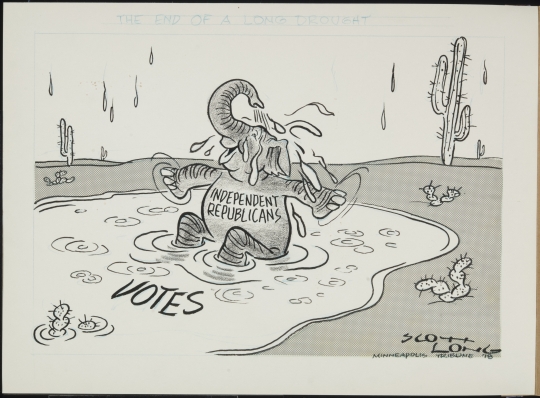 Cartoon depicting Minnesota Republicans after the 1978 election