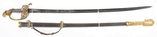 Color image of sword and scabbard used by Henry Sibley.