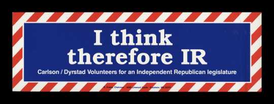 Gubernatorial campaign bumper sticker