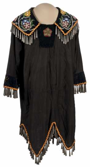 The People's History of Costume… An Ojibwa Man's Beaded Hide Shirt (c.  1890)…..decorated …