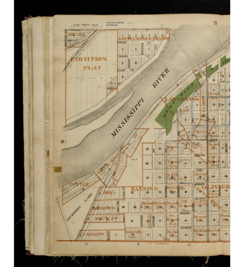 Map of the area around Cherokee Park, 1908