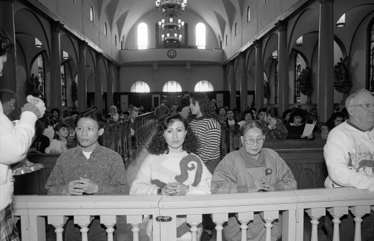 Communion inside St. Adalbert Church