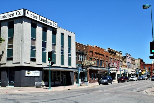 Downtown Fergus Falls, June 22, 2021. Photograph by Wikimedia Commons user Farragutful. 