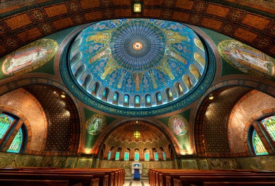 Lakewood Chapel dome interior, 2014