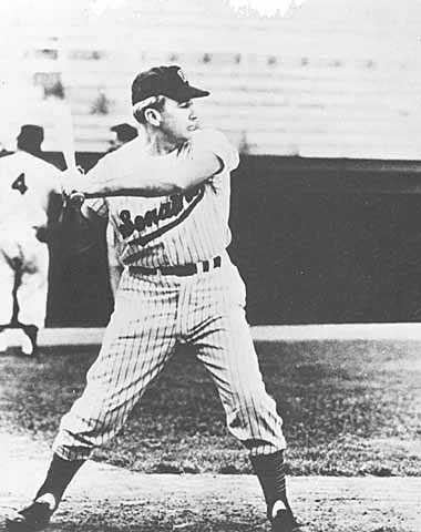 Eugene McCarthy in a Washington Senators baseball uniform