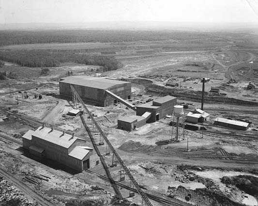 Pilotac, an experimental taconite concentrating plant built by the Oliver Mining Division of United States Steel. The plant went into operation at Mountain Iron in 1953 as Minnesota Ore Operation’s Minntac plant.