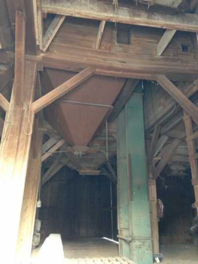 Interior of Harmony's 1879 McMichel Grain Elevator 