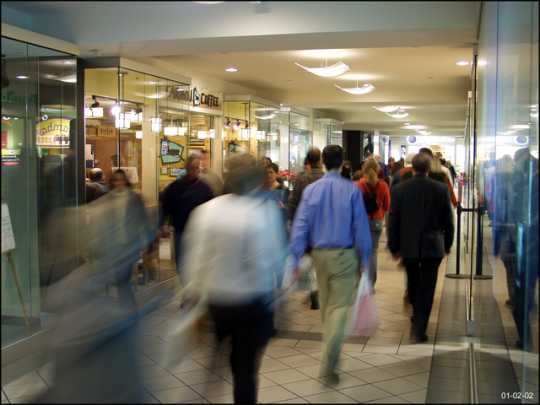 Color image of skyway in the Baker Building, Minneapolis, 2002.