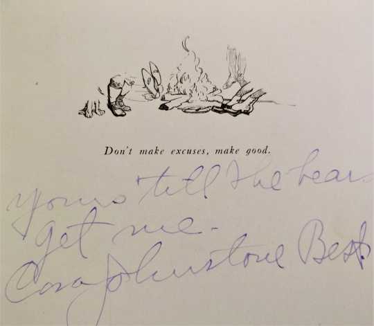 Cora Johnstone Best’s autograph