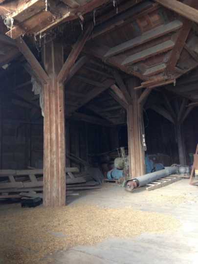 Interior of 1879 McMichel Grain Elevator, ca. 2018