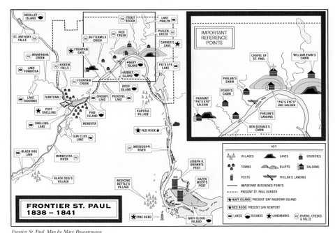 Map of St. Paul in 1839