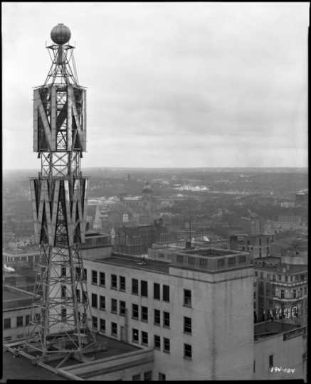 Weatherball on top of the Northwestern National Bank