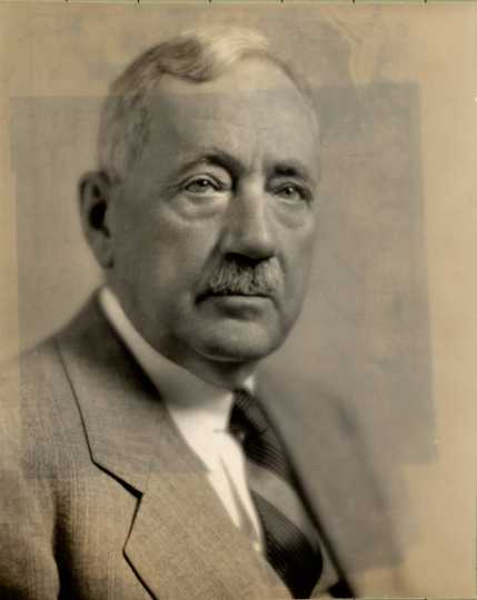 Black and white photograph of William A. French, Glensheen’s interior designer and decorator, 1941.