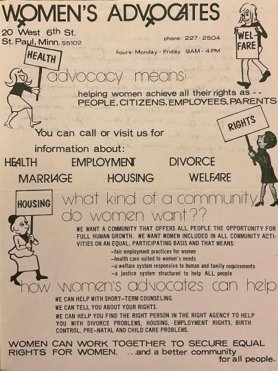 Women’s Advocates flyer