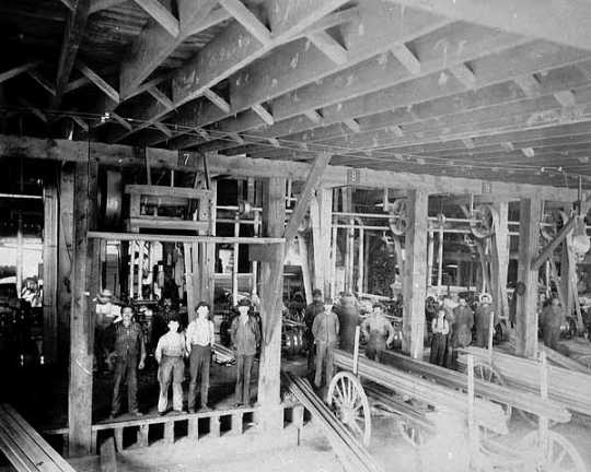 Interior of a sawmill