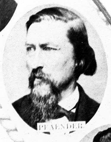 Black and white photograph of Wilhelm Pfaender, ca. 1870.  